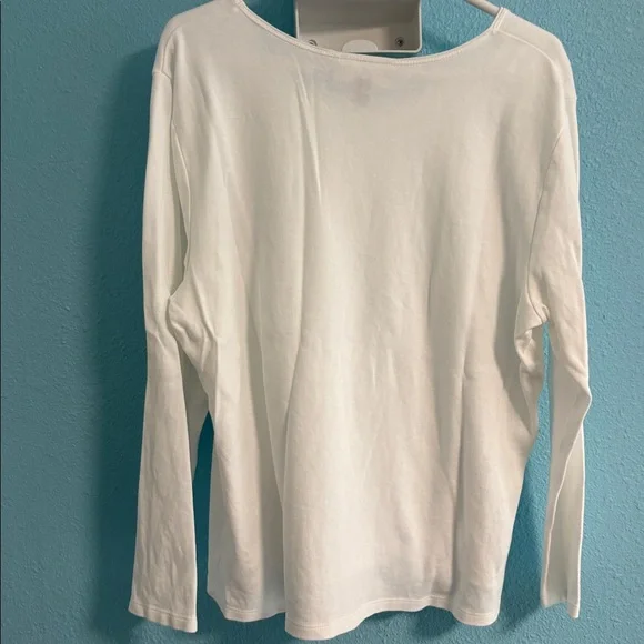 Karen Scott Long Sleeved White Tee XXL - Picture 3 of 6